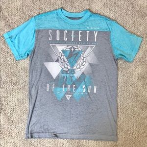 Grey & Blue Society Tee
